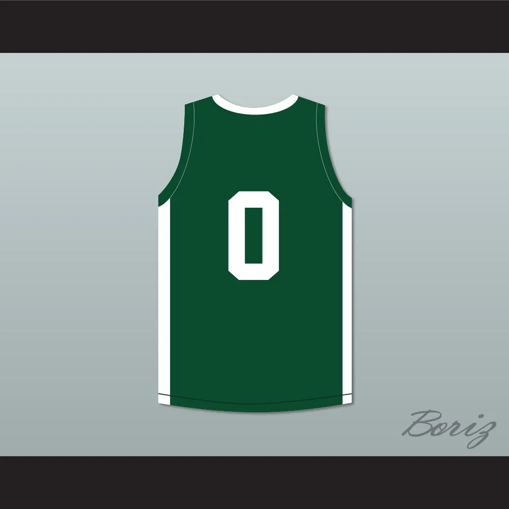 Lebron James Jr 0 Blue Chips Green Basketball Jersey 1