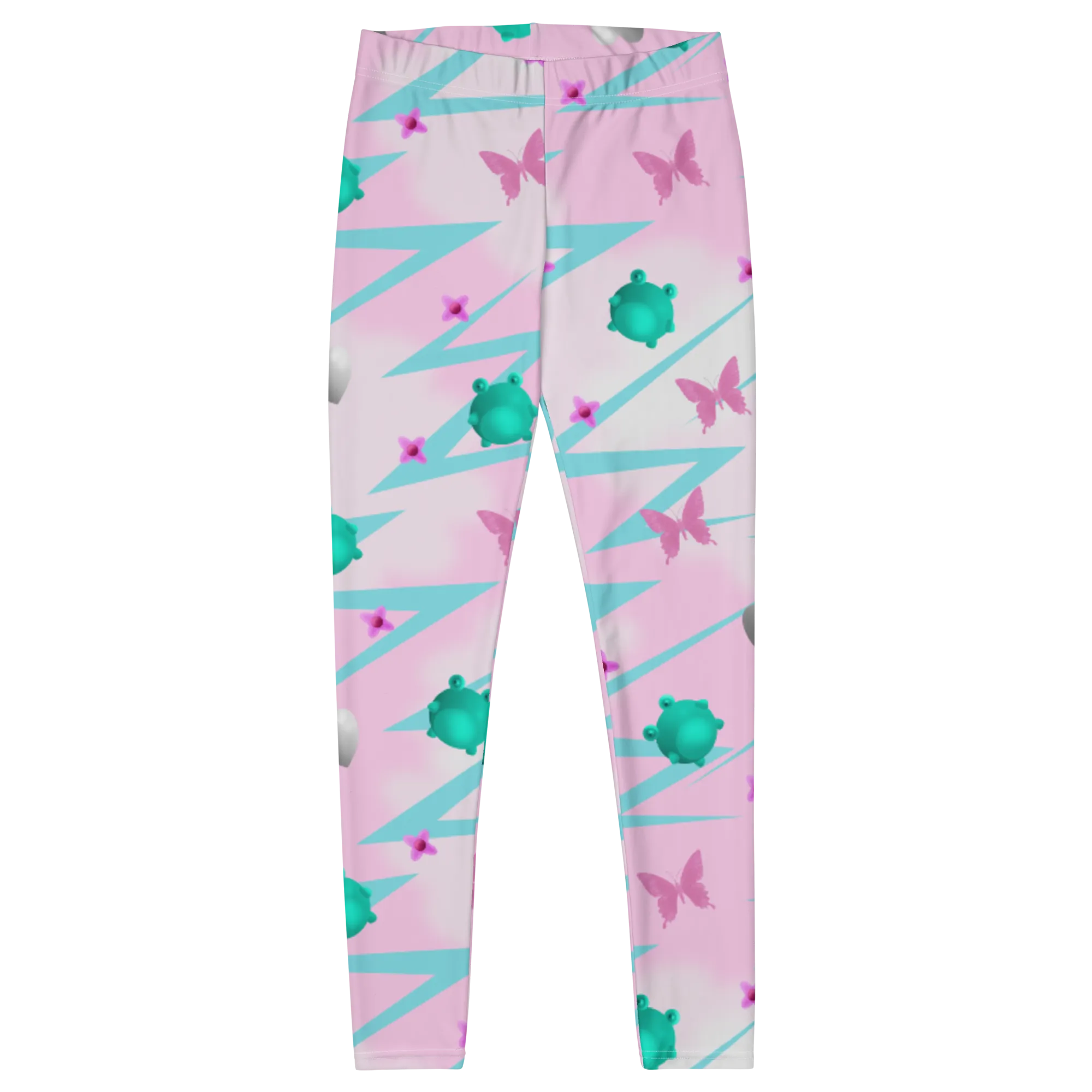 Leggings, Fairy Kei Frogs Pink