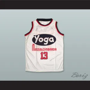 Leon Douglas 13 Fortitudo Bologna White Basketball Jersey