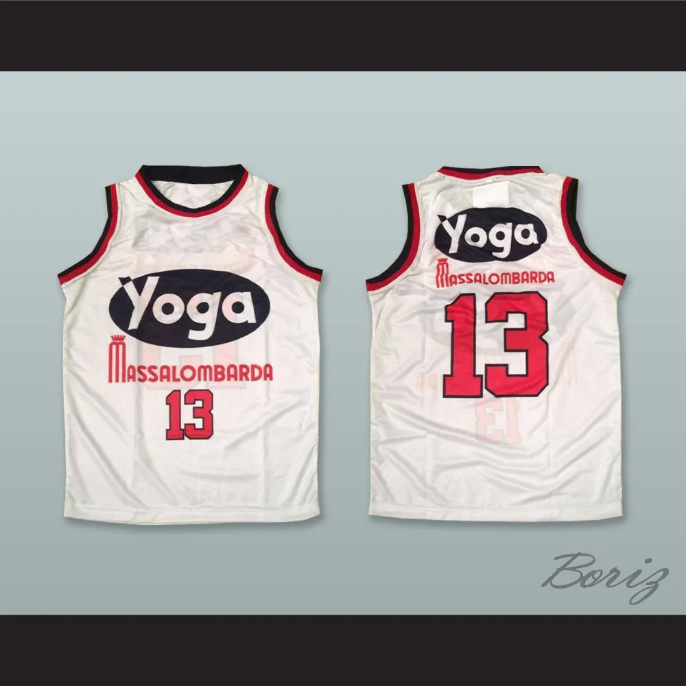 Leon Douglas 13 Fortitudo Bologna White Basketball Jersey