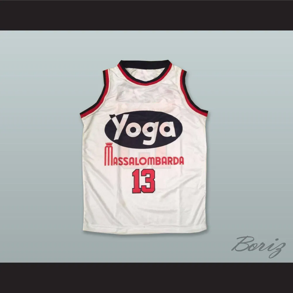 Leon Douglas 13 Fortitudo Bologna White Basketball Jersey