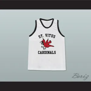 Leonardo DiCaprio Jim Carroll 8 St Vitus Cardinals White Basketball Jersey from The Basketball Diaries