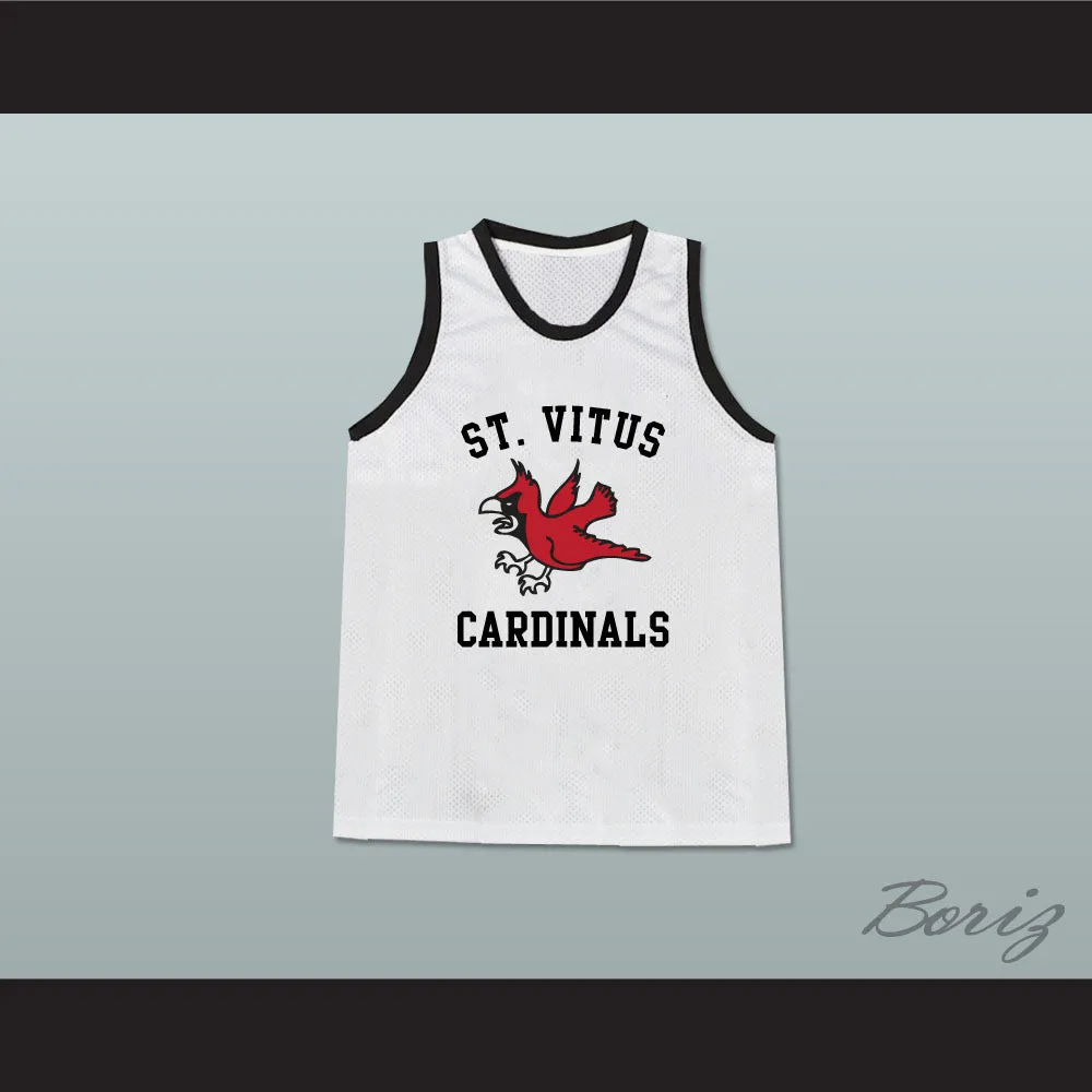 Leonardo DiCaprio Jim Carroll 8 St Vitus Cardinals White Basketball Jersey from The Basketball Diaries