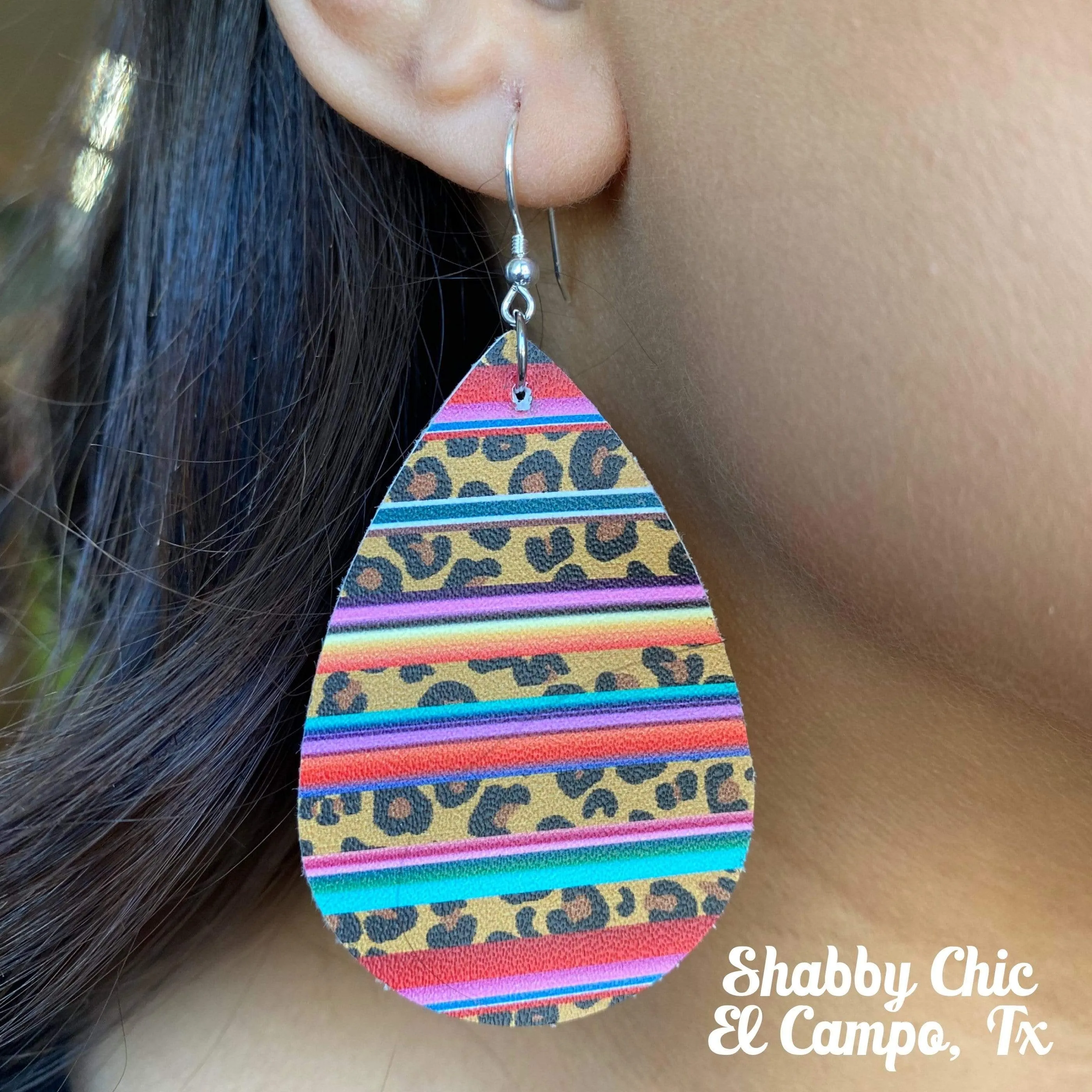 Leopard and Serape Earrings