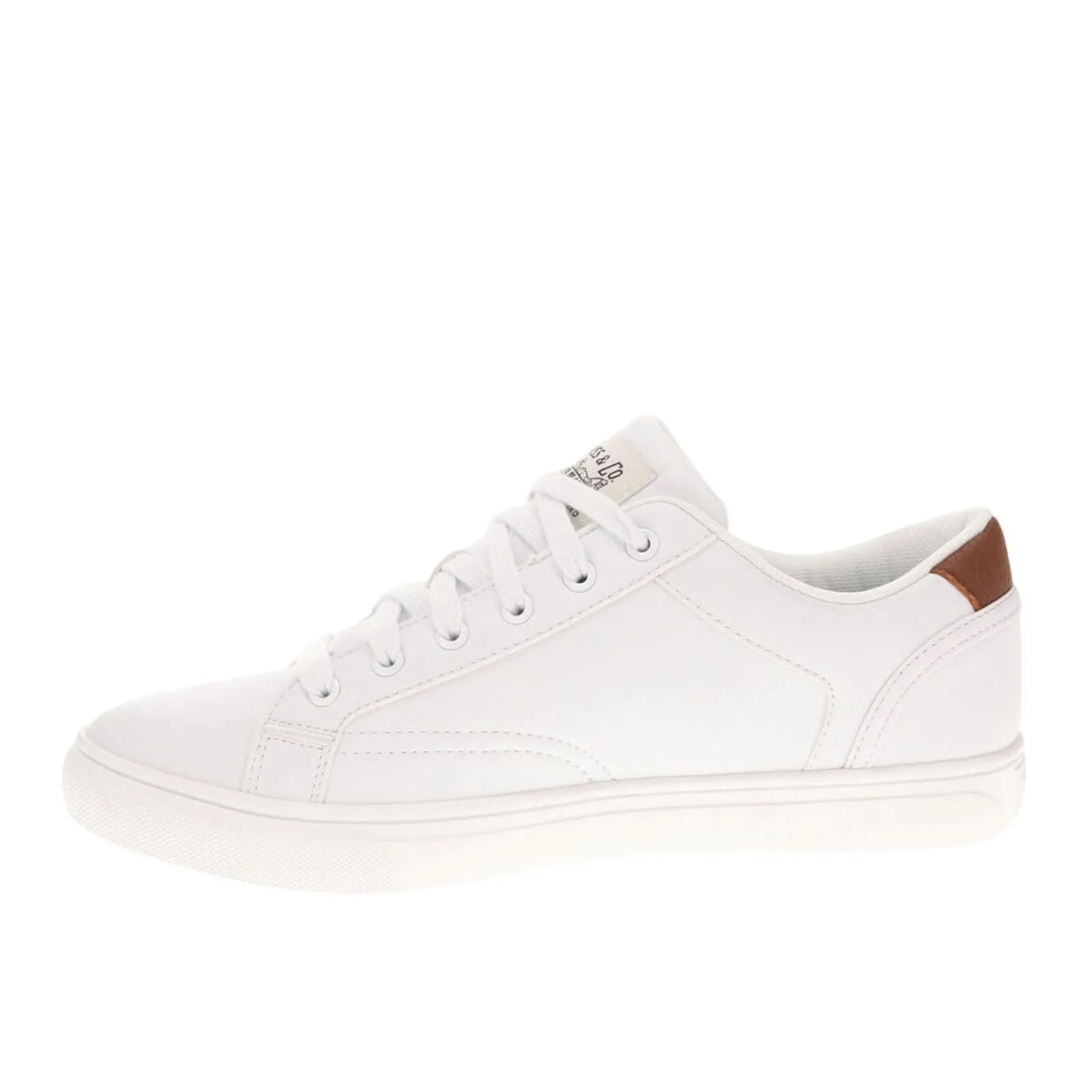 Levi's Mens Jeffrey Synthetic Leather Casual Lace Up Sneaker White 10M