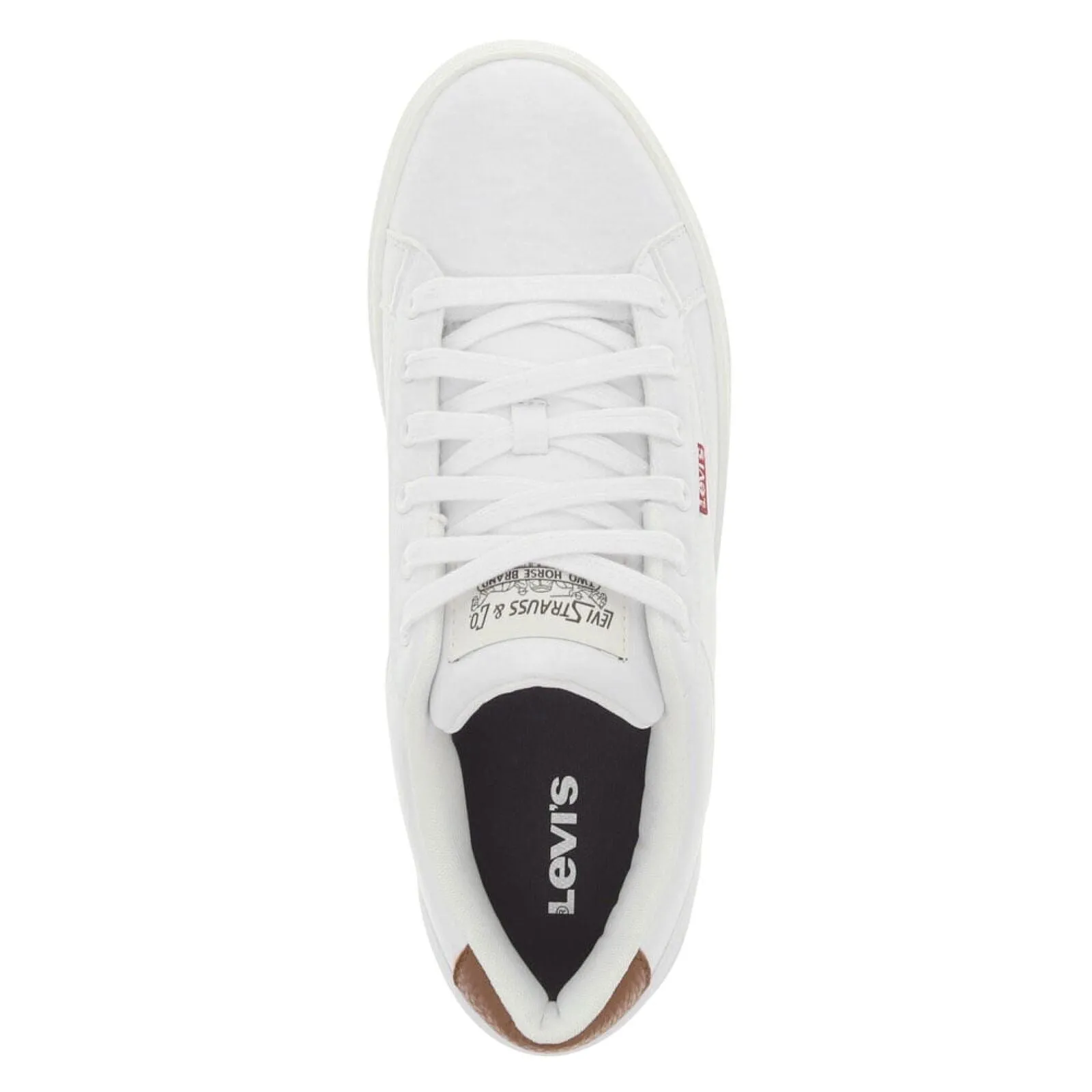 Levi's Mens Jeffrey Synthetic Leather Casual Lace Up Sneaker White 10M