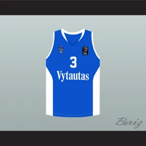LiAngelo Ball 3 Lithuania Vytautas Blue Basketball Jersey