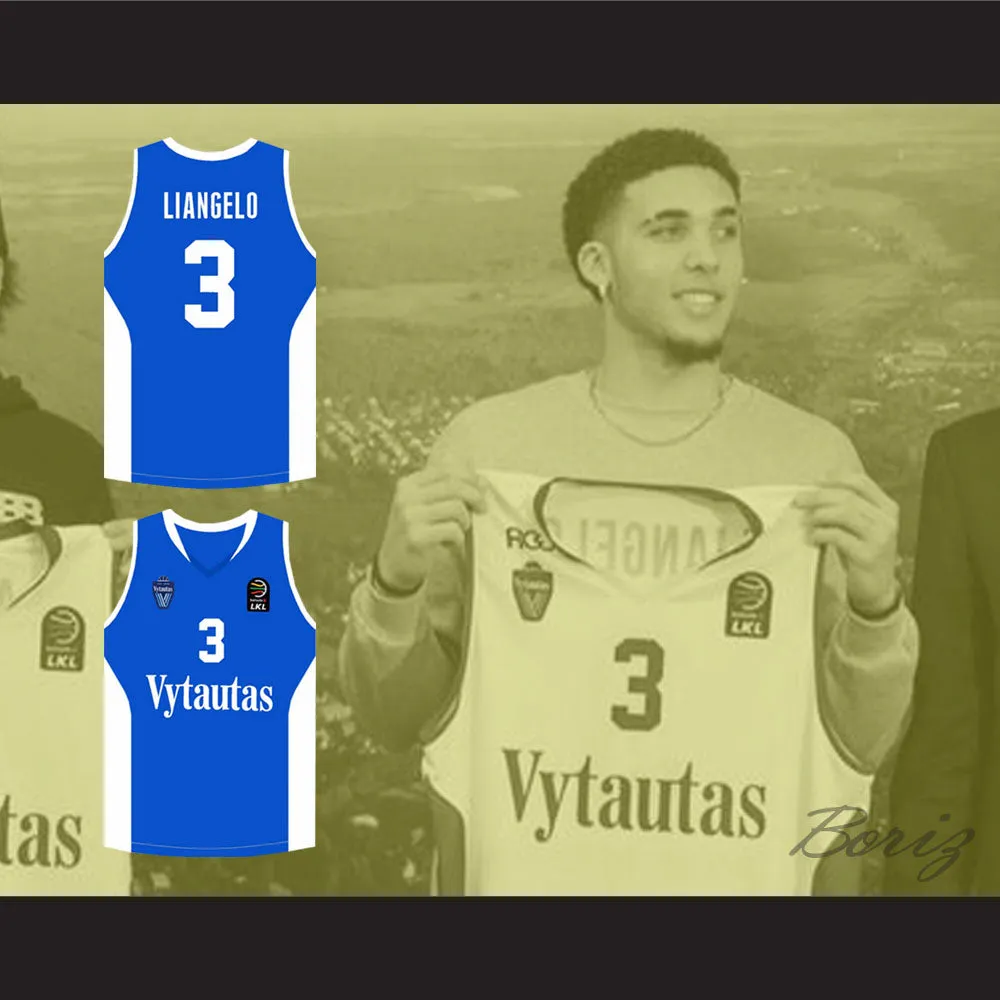 LiAngelo Ball 3 Lithuania Vytautas Blue Basketball Jersey