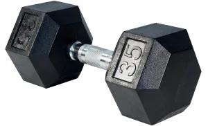 LIFE SPORT RUBBER DUMBBELL 35LB
