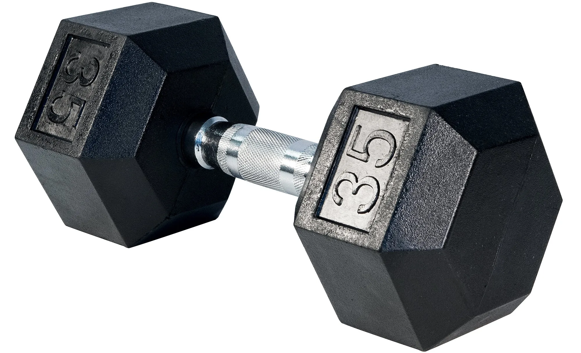 LIFE SPORT RUBBER DUMBBELL 35LB