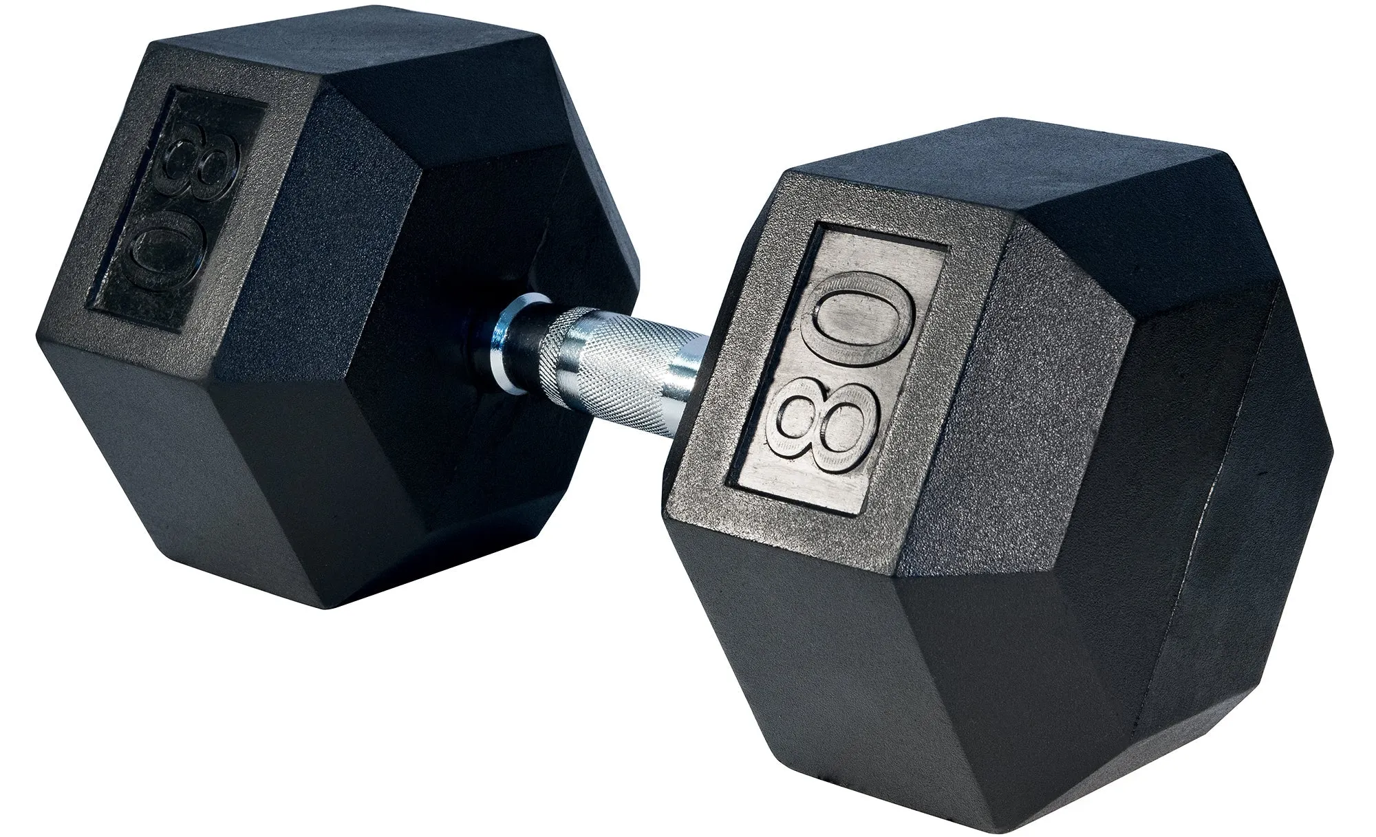 LIFE SPORT RUBBER DUMBBELL 80LB