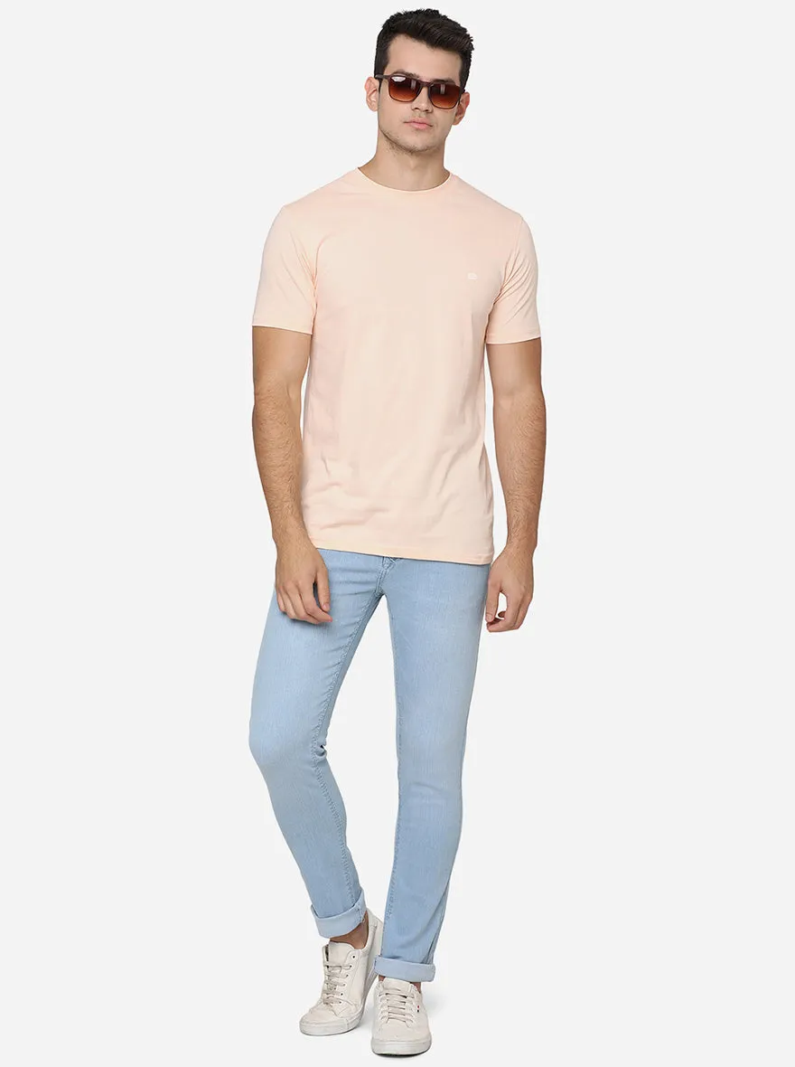 Light Blue Washed Narrow Fit Jeans | Greenfibre