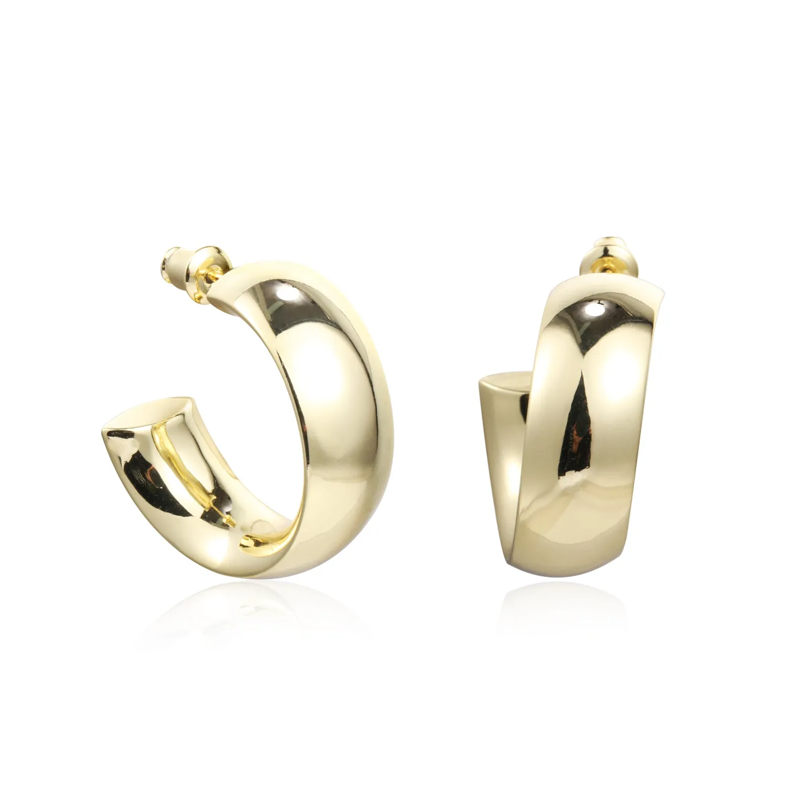 Lightweight Chunky Open Hoop Earrings