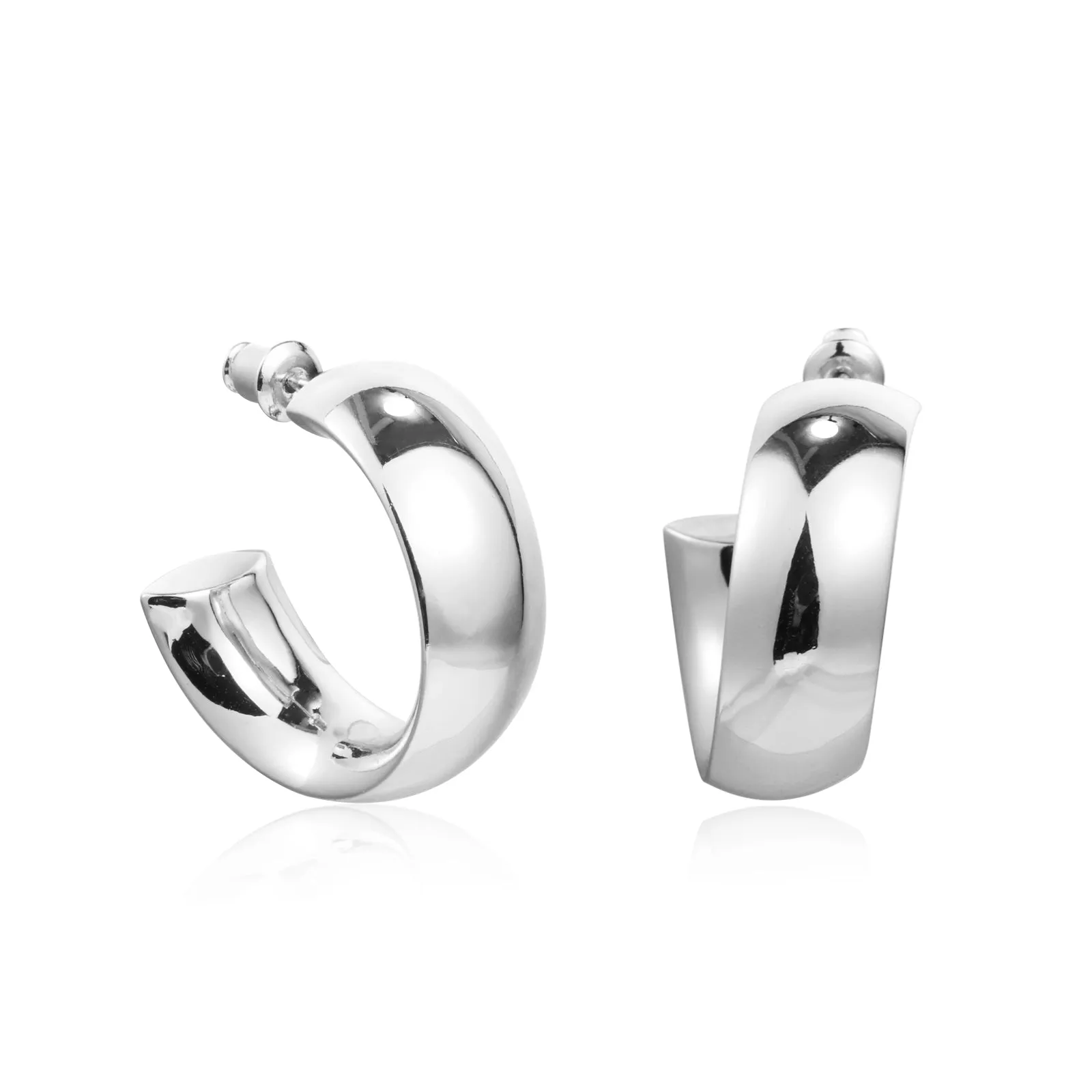 Lightweight Chunky Open Hoop Earrings