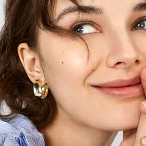 Lightweight Chunky Open Hoop Earrings