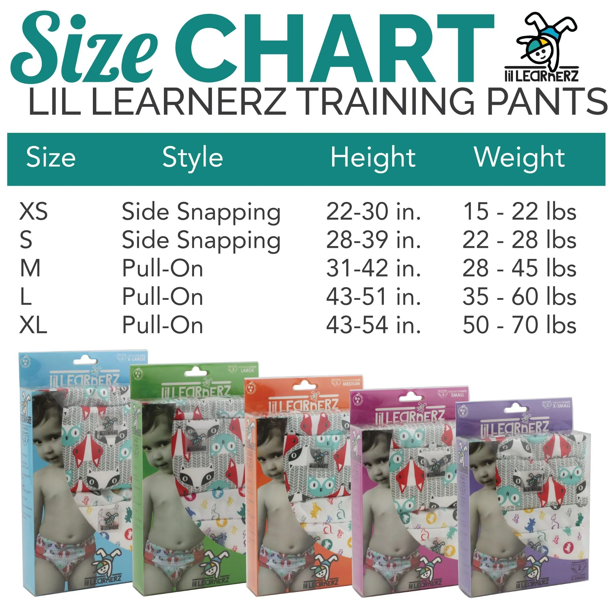 Lil Learnerz Potty Learning Pants (2-Pack) - MEDIUM