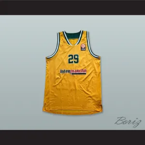 Limoges France 29 Yellow Basketball Jersey