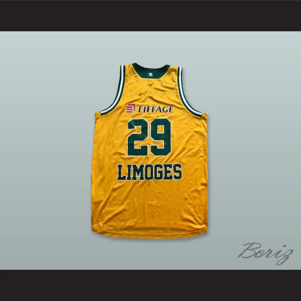 Limoges France 29 Yellow Basketball Jersey