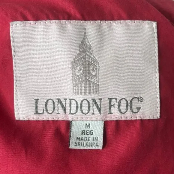 LONDON FOG | Red Zip Up Lightweight Jacket | Size M