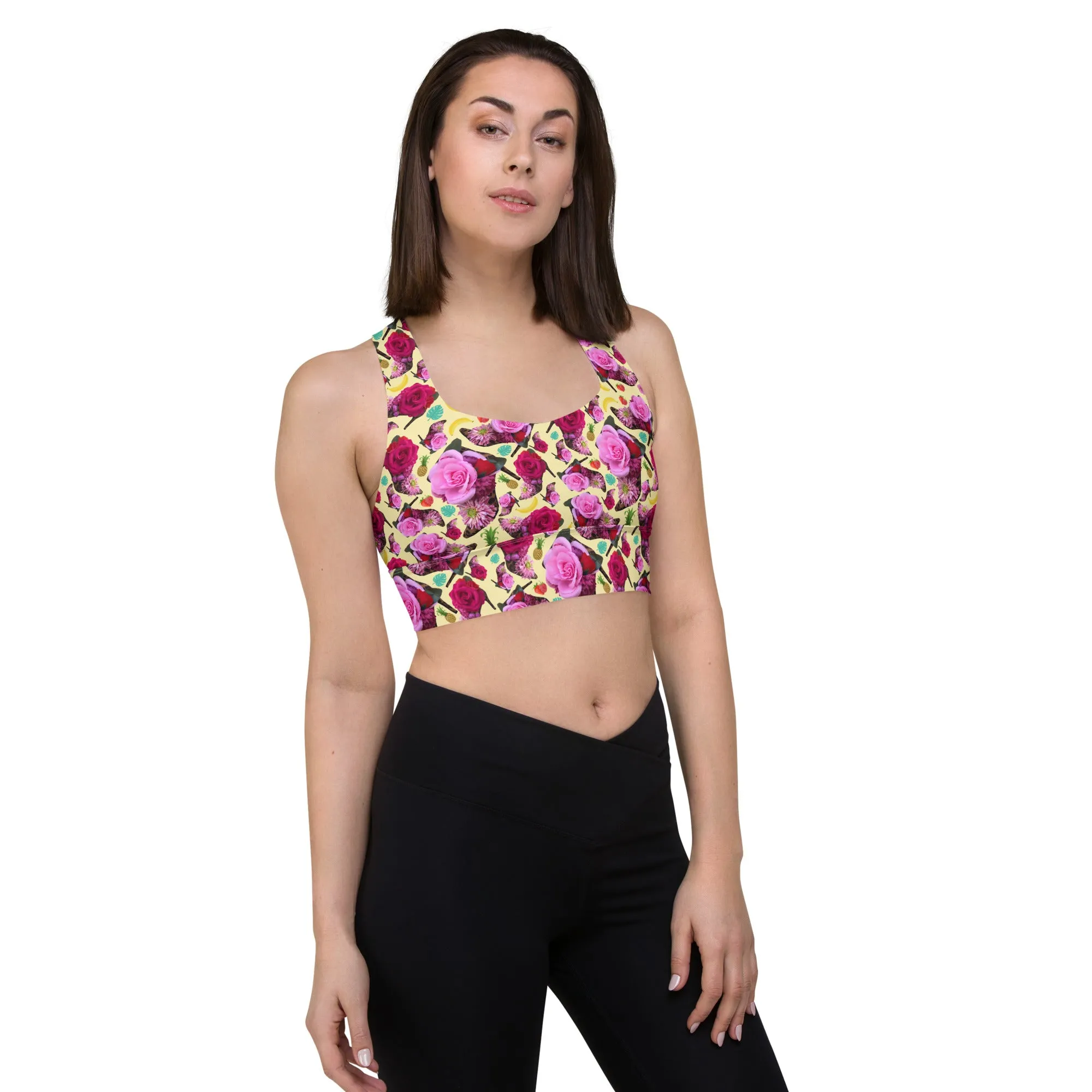 Longline sports bra 'Jungle Fashion'
