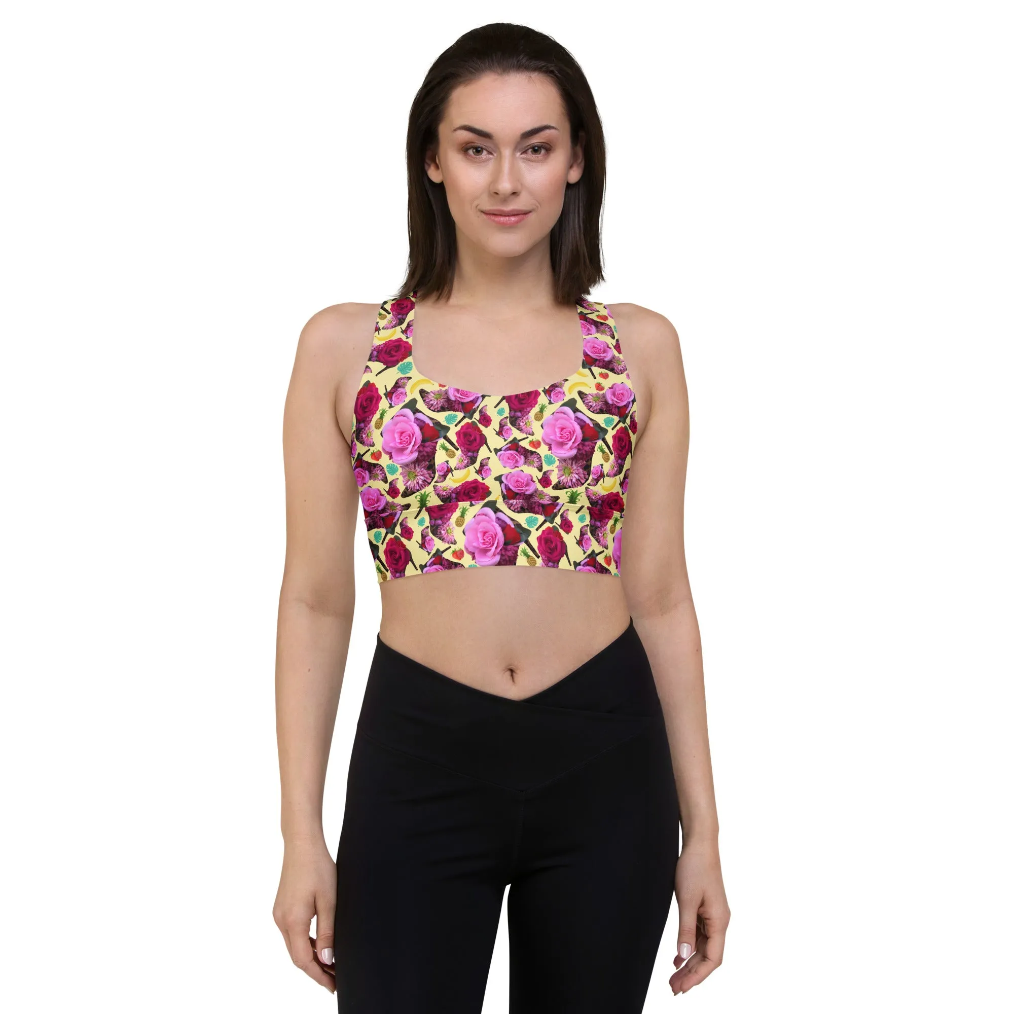 Longline sports bra 'Jungle Fashion'