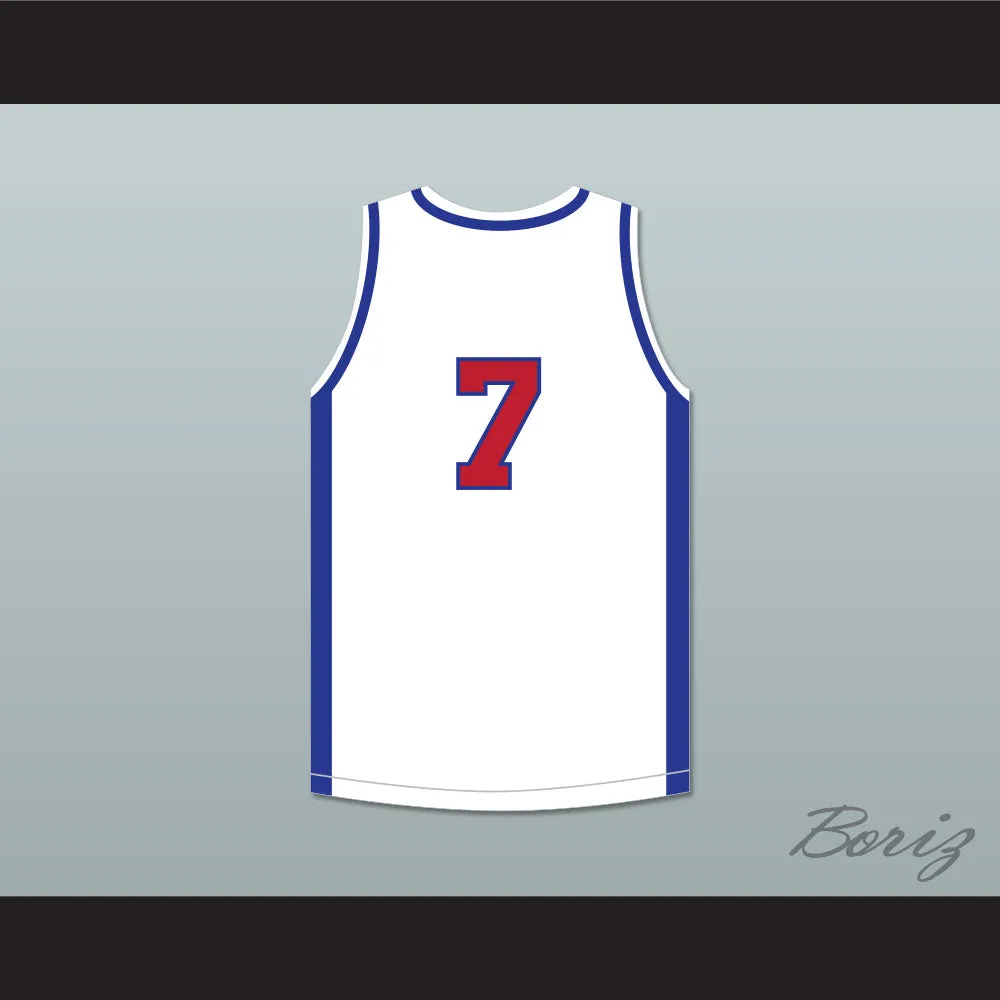 Los Santos Saints 7 White Basketball Jersey