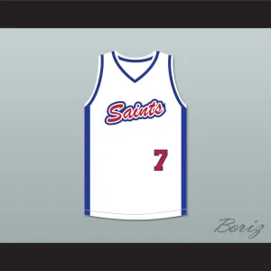 Los Santos Saints 7 White Basketball Jersey