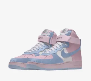 Love Wins Gender Reveal Themed Nike Custom Colored Sneakers
