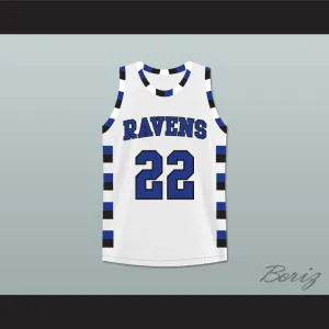 Lucas Scott 22 One Tree Hill Ravens White Basketball Jersey