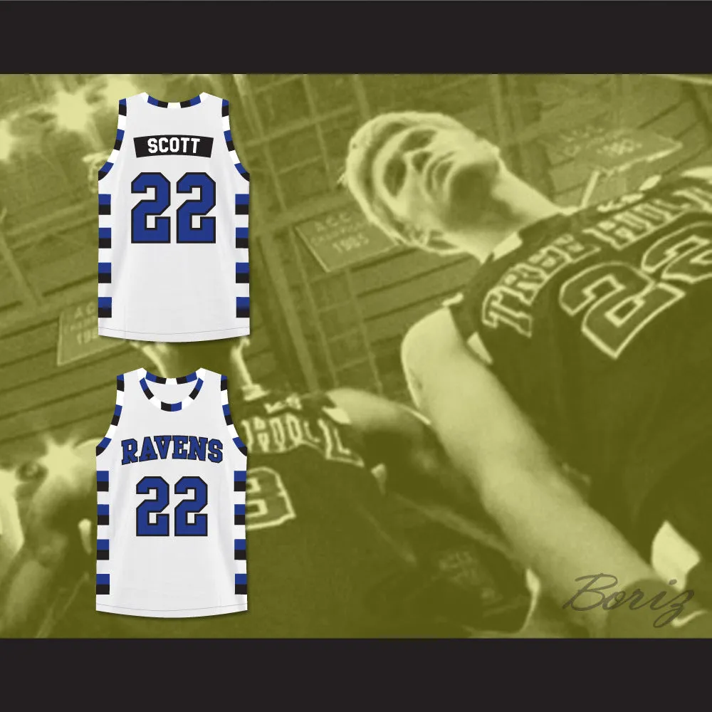 Lucas Scott 22 One Tree Hill Ravens White Basketball Jersey