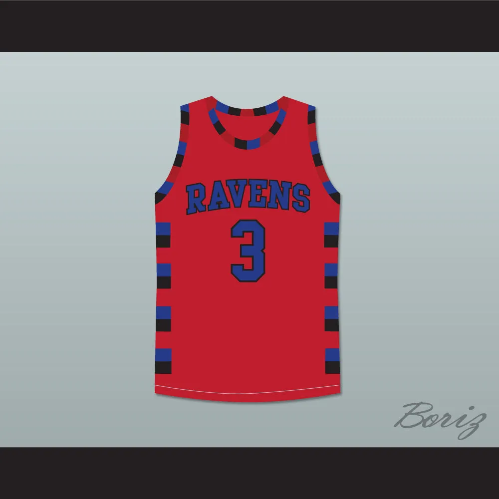 Lucas Scott 3 One Tree Hill Ravens Red Basketball Jersey