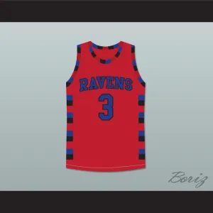 Lucas Scott 3 One Tree Hill Ravens Red Basketball Jersey