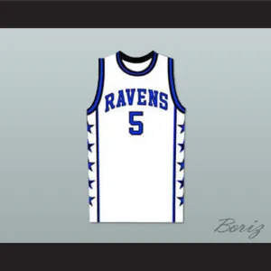 Lucas Scott 5 One Tree Hill Ravens White Basketball Jersey