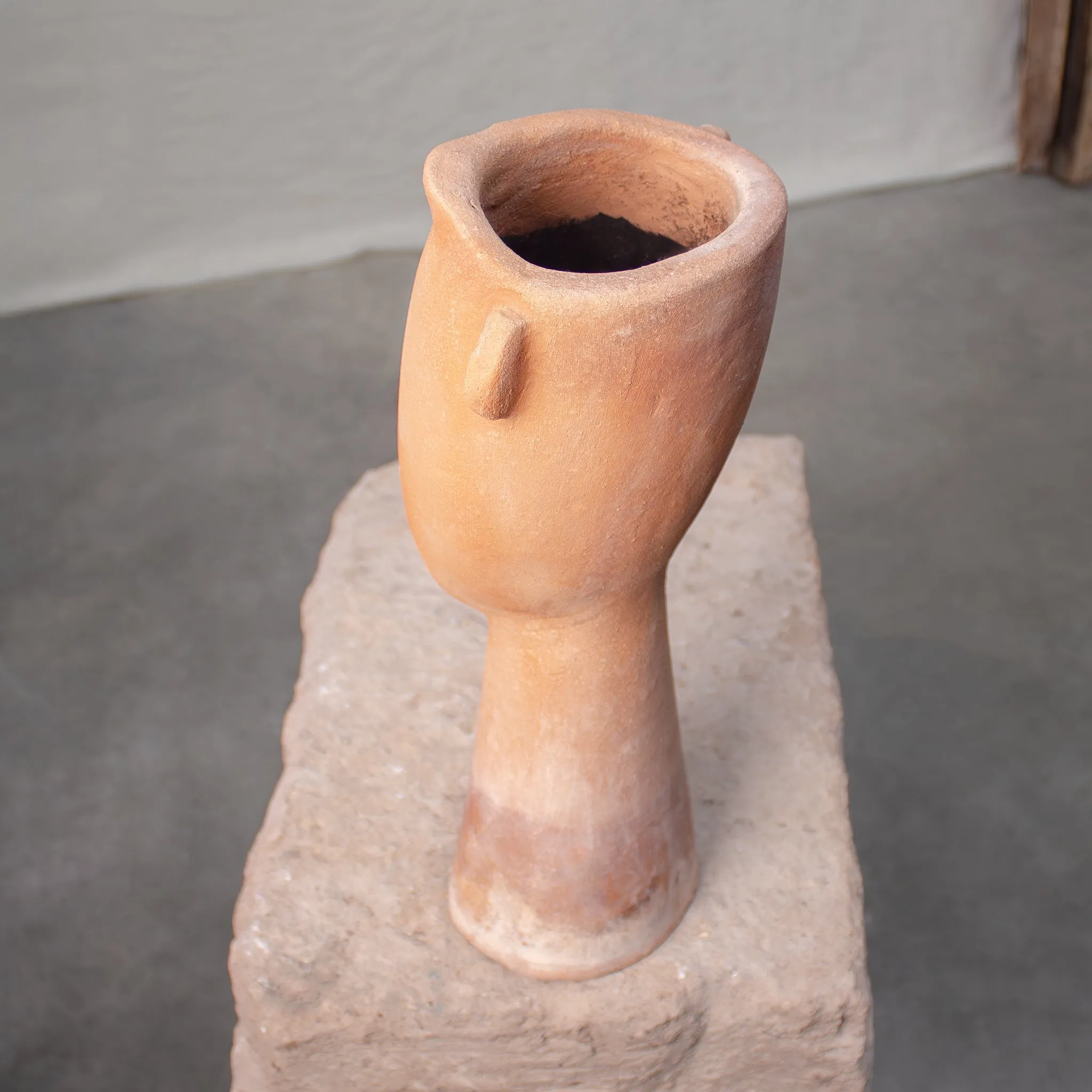 Lucidia Face Pot, Sculptural Terracotta Planter
