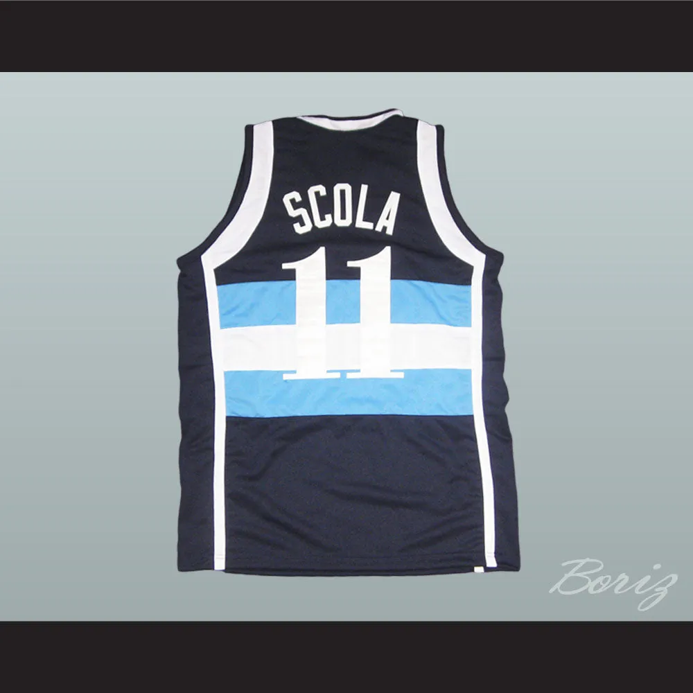 Luis Scola 11 Argentina Navy Blue Basketball Jersey