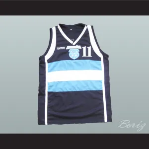 Luis Scola 11 Argentina Navy Blue Basketball Jersey