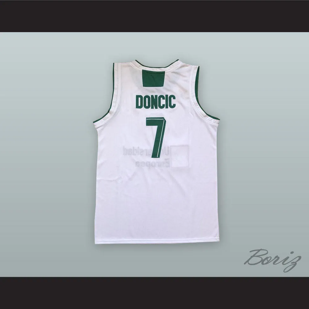 Luka Doncic 7 Real Madrid White Basketball Jersey 3