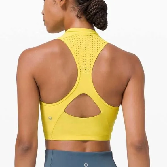 Lululemon NEW Unleash Strength Sports Bra B/C Cup Medium Support Size 4 Yellow
