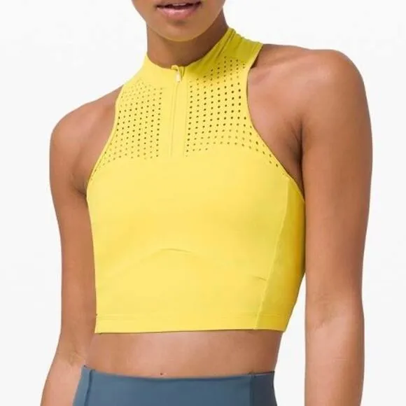 Lululemon NEW Unleash Strength Sports Bra B/C Cup Medium Support Size 4 Yellow