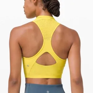 Lululemon NEW Unleash Strength Sports Bra B/C Cup Medium Support Size 4 Yellow