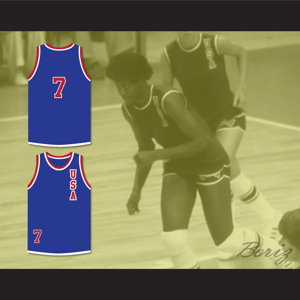 Lusia Harris 7 USA Blue Basketball Jersey 1