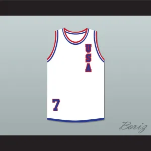 Lusia Harris 7 USA White Basketball Jersey 2