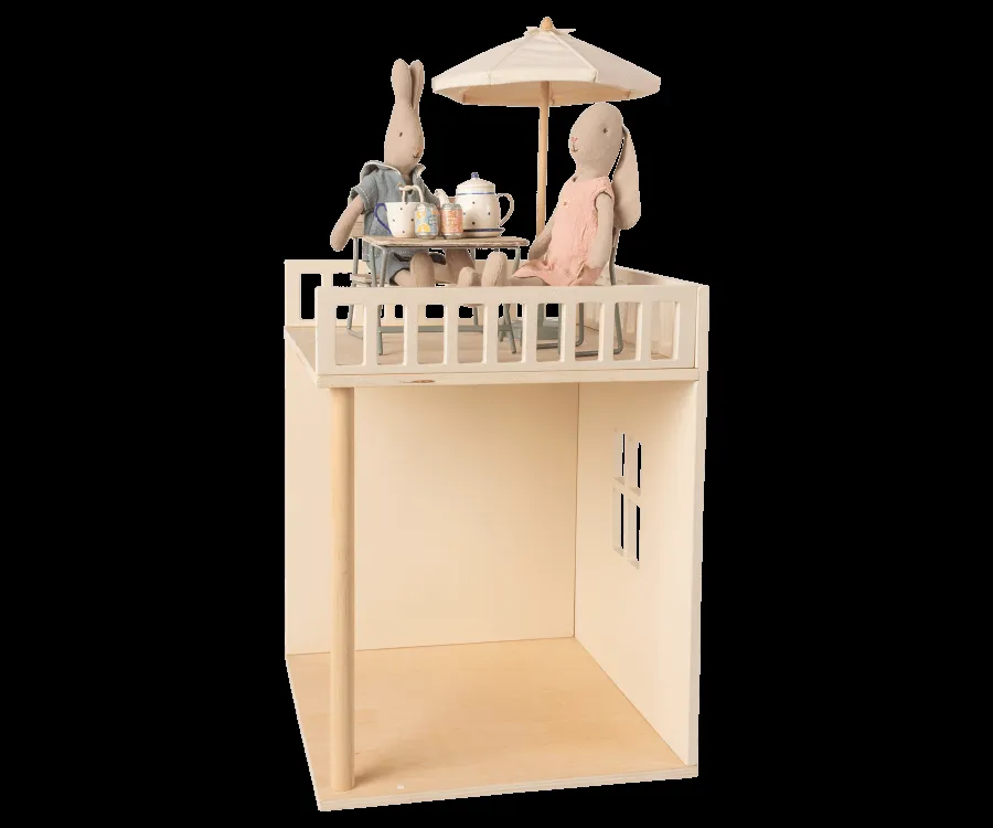 MAILEG Miniature garden set - Table with chair and bench