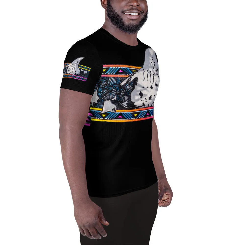 Manta Ray Melody All-Over Print Men's Athletic T-shirt