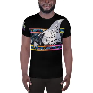 Manta Ray Melody All-Over Print Men's Athletic T-shirt