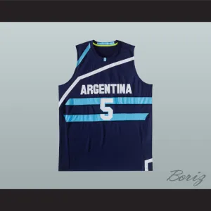 Manu Ginobili 5 Argentina Basketball Jersey