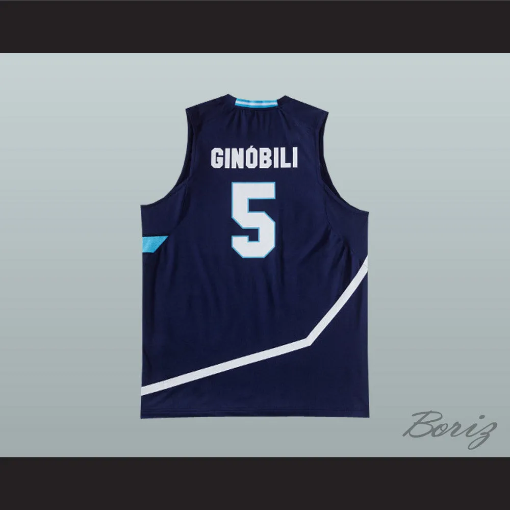 Manu Ginobili 5 Argentina Basketball Jersey
