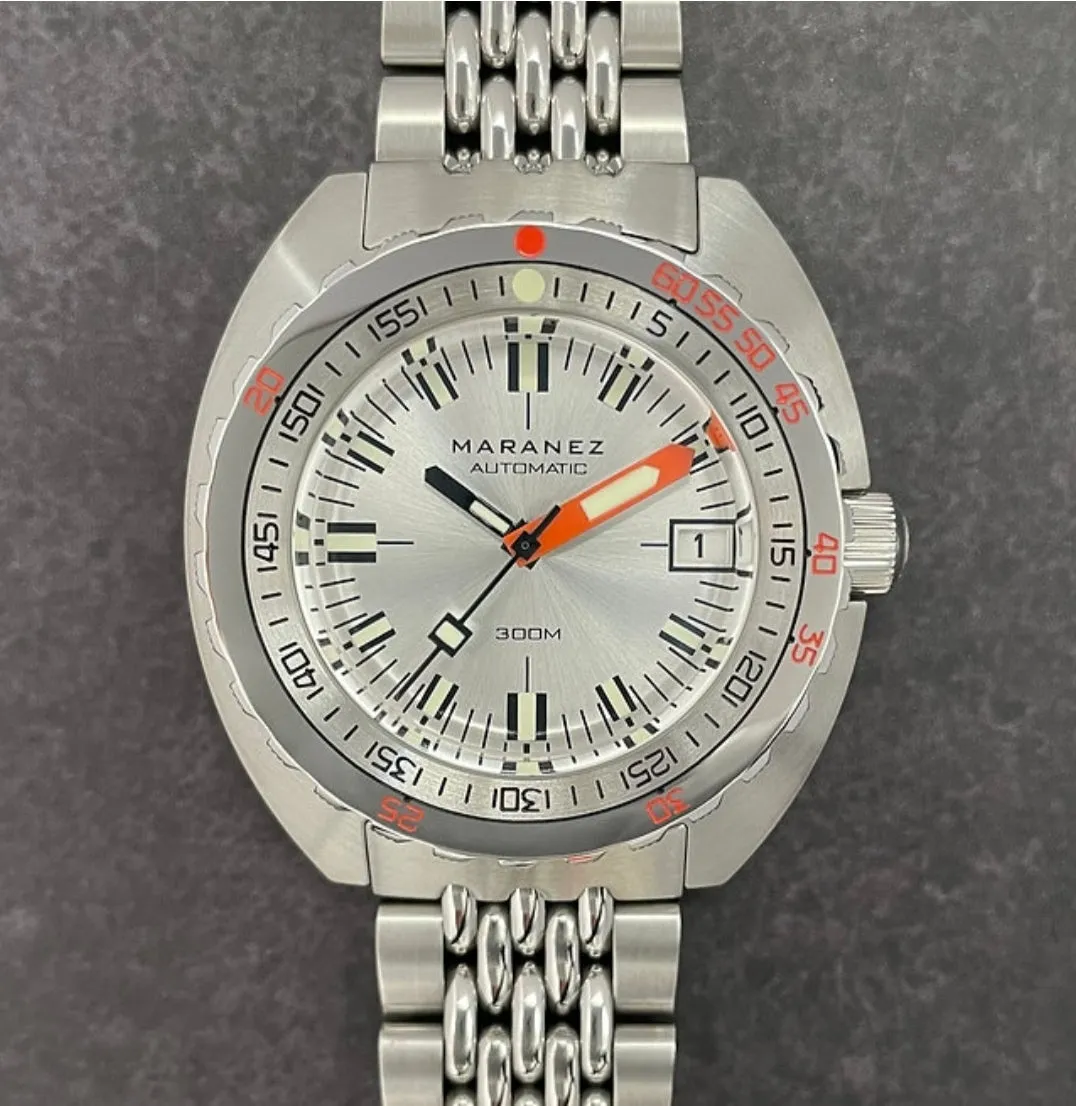 Maranez Samui Vintage Steel Automatic Watch Vintage Silver