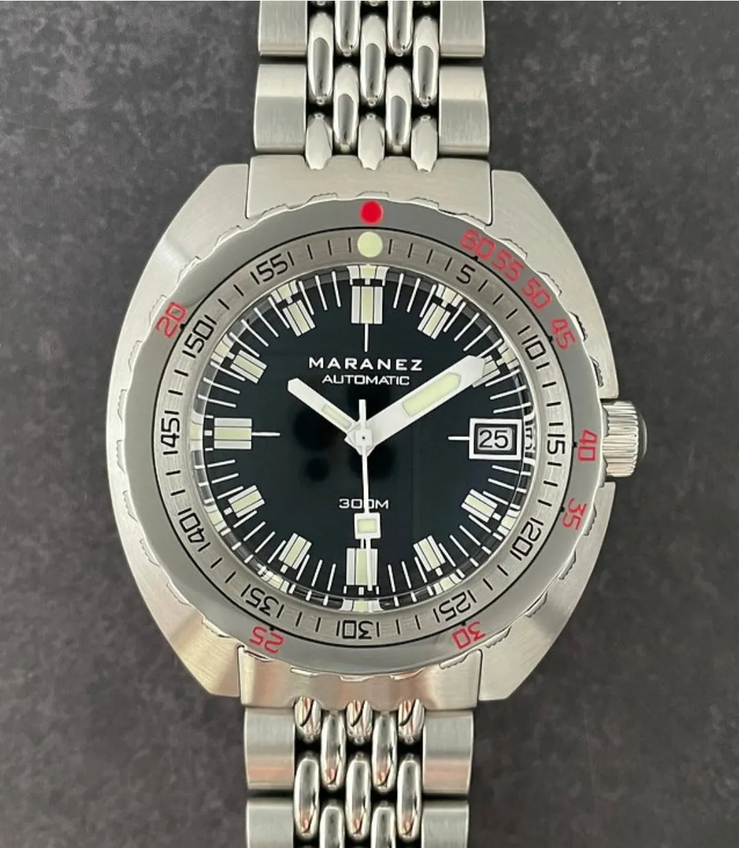 Maranez Samui Vintage Titanium Automatic Watch Vintage Black
