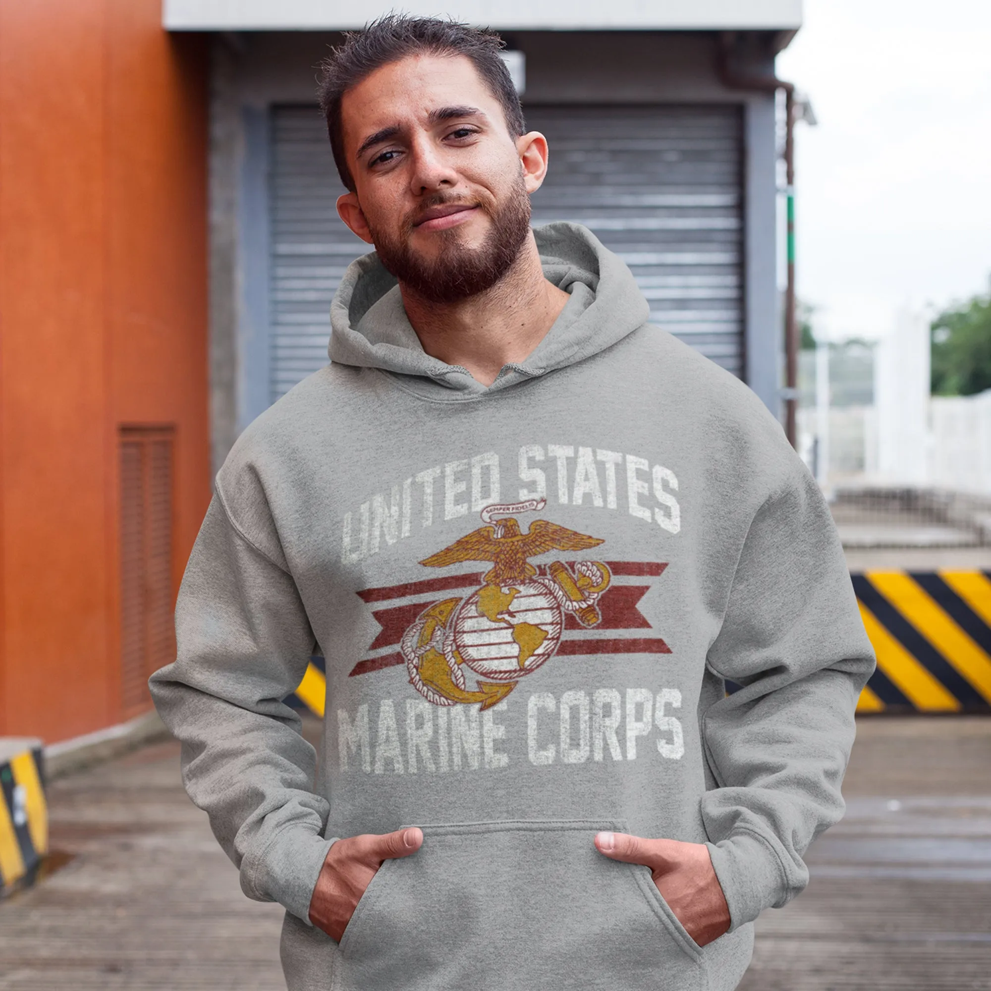 Marines Vintage Basic Hood (Grey)
